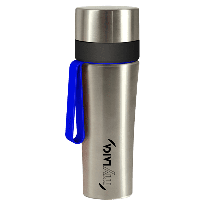 Sport water bottle blue with filter